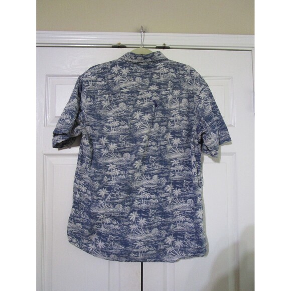 Red Head Mens Button Up Shirt Size Large Blue Tropical Short Sleeve - Picture 2 of 9